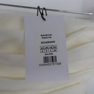 Showpo Shaima White Strapless Pleated Bubble Hem Mini Dress Size 2 NEW thumbnail 5