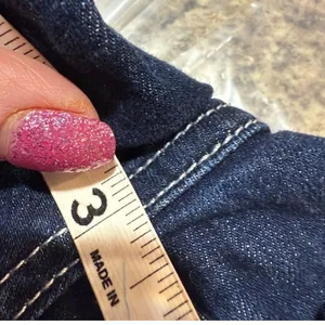 Express Dark Denim Jean Shorts thumbnail 6