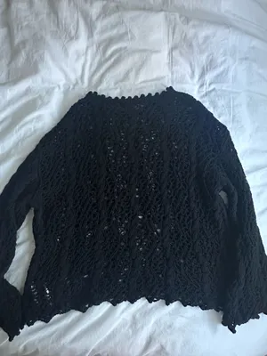 Zara Oversized Crochet Knit Sweater thumbnail 5