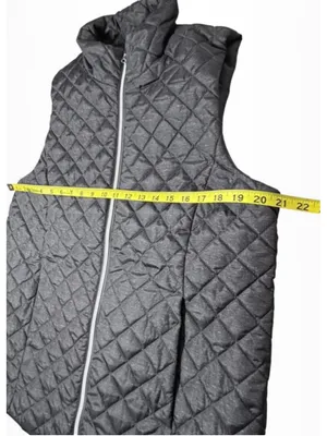 Women's Banana Republic Quilted Puffer Vest Grey Size L NWT thumbnail 6