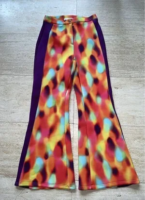 Misa Hylton For‎ Inc Scuba Pants tie dye print Size M thumbnail 1