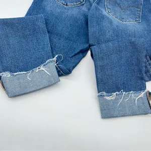 Levi's Women's High Rise Skinny Leg w/Cuffs Medium Wash Blue Jeans-Size 25 thumbnail 9