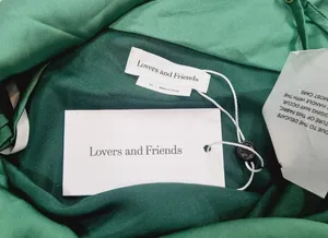 Lovers and Friends Boa Mini Dress in Green XS thumbnail 10