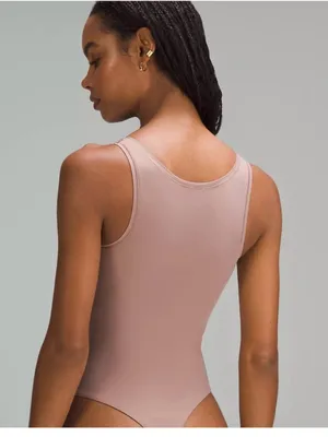 Lululemon Wundermost Ultra-Soft Nulu Square-Neck Sleeveless Bodysuit Twilight Ro thumbnail 3