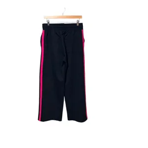 M&S Collection Womens Black Wide Leg Side Stripe Trousers Regular Size 8 US thumbnail 2