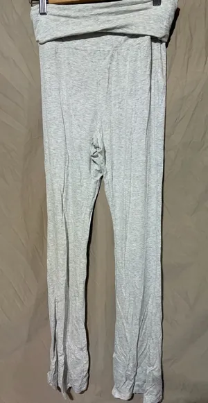 Light grey wide leg sweatpants thumbnail 1