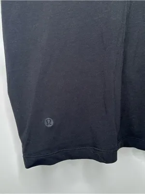 Lululemon Black Crescent Twist Front Pima Cotton T-Shirt Size 4 thumbnail 7