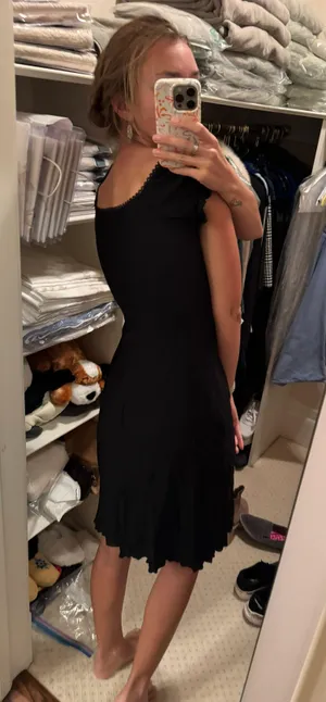 Vintage Embroidered Black Dress thumbnail 4