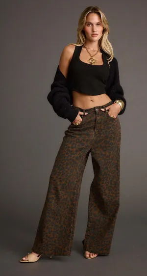 12th Tribe Midland Leopard Print Pant Size XS thumbnail 1