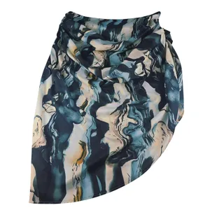 PrettyLittleThing-1939 Women's Blue Marble Print Sleeveless Midi‎ Skirt US 14 thumbnail 4
