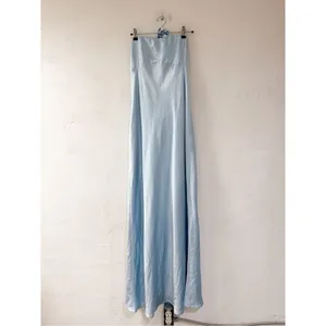 Princess Polly Legacies Strapless Maxi Dress in Satin Icy Blue Size 12 thumbnail 2