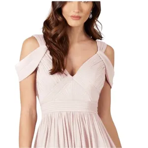 Azazie Calla Bridesmaid Formal Dress in Pale Pink Size 2 thumbnail 4