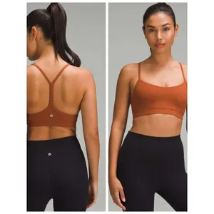 Lululemon Y Flow Nulu Low Impact Sports‎ Bra Women's 4 Sable Activewear thumbnail 2