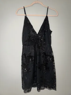 superdown Sequin Dress Black thumbnail 2