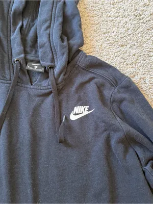 Women's Nike Black Hooded Sweatshirt Black Size Medium Flaw thumbnail 2