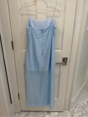 Amanda Uprichard Pale Blue midi dress thumbnail 2