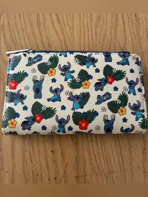 Disney Parks x Loungefly Stitch Tropical Zip Wallet - White/Blue thumbnail 2