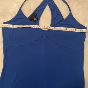 Apostrophe Blue Racer Back Tank Top size XS thumbnail 5