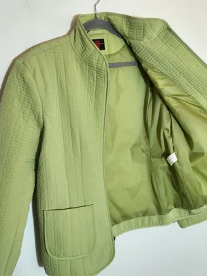 Gallery Lime Green Quilted Zip Up Jacket Size XL thumbnail 7
