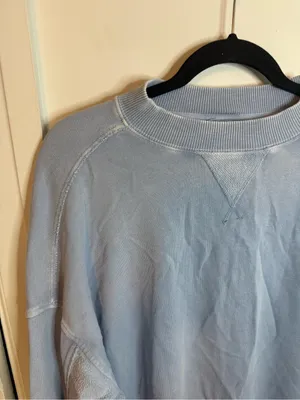 Aerie Baby Blue Mock Neck Oversized Sweatshirt thumbnail 6