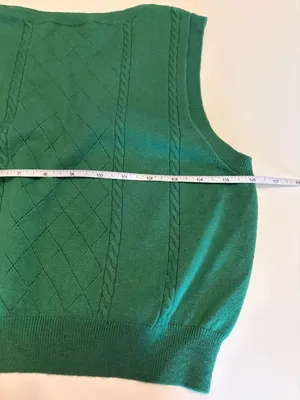 Aritzia Sunday Best Green Cropped QUINN‎ SWEATER VEST Size Small thumbnail 6