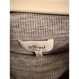 Wilfred Aritzia Gray Wool Blend Off The Shoulder‎ Italian Knit Midi Dress Size S thumbnail 5