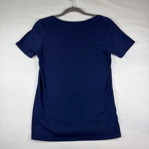 Nike Dri-FIT Womens T-Shirt Navy Blue Short‎ Sleeve Swoosh Athletic Cut Small thumbnail 6