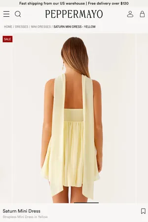 Butter Yellow Peppermayo Dress  thumbnail 2