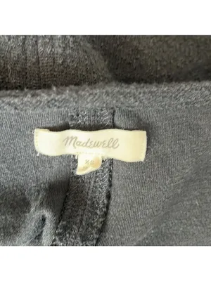 MADEWELL Black V Neck Three Quarter Sleeve Shirt XS thumbnail 4