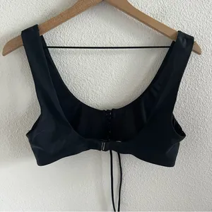 Aerie Black Padded Bikini Top Scoop Style Swim Separate Large thumbnail 2