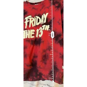 VANS X Friday The 13th Crew Neck Sweatshirt Jason Voorhees Red Women’s XS thumbnail 4