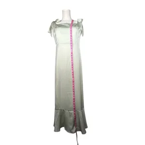 Satin Tea Green‎ Maxi Dress thumbnail 3