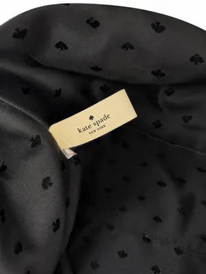 Authentic Kate Spade New York Gray Nylon Zip Tote Shoulder Bag Black Handles Gold Hardware thumbnail 5