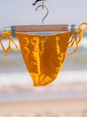 Hurley Marigold Textured Tie-Side Triangle Bikini thumbnail 8