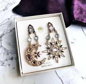 Eye Candy LA - Miya - Celestial Sun and Moon Statement Earrings thumbnail 1