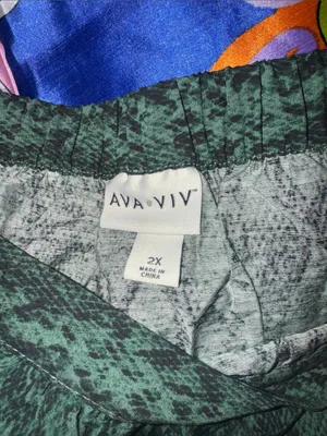 Ava & Viv Emerald Green Textured Circle Skirt thumbnail 4