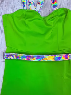 Disney tinker belle Peterpan Halloween costume dress with belt large cosplay thumbnail 5