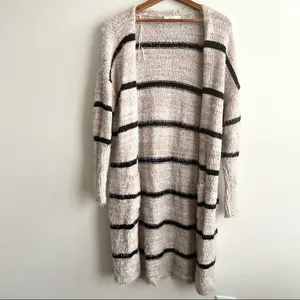 Onetheland striped soft cardigan size medium thumbnail 2