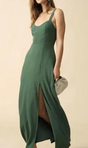 RIHOAS The Solid Color Side Slit Maxi Dress 3 Green Size M thumbnail 2