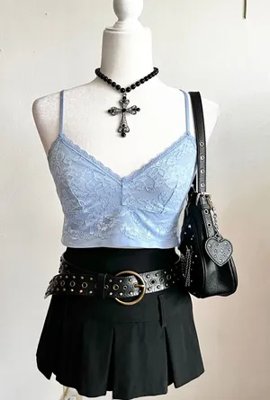 Victoria's Secret Blue Lace Bralette, Y2K, Coquette, Lingerie, Soft Girl, Indie, Romantic,‎ Small thumbnail 1
