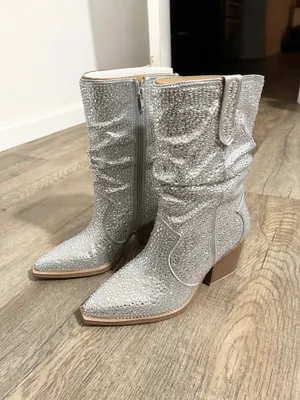 NEW Crown Vintage rhinestone boots size 6.5 thumbnail 6