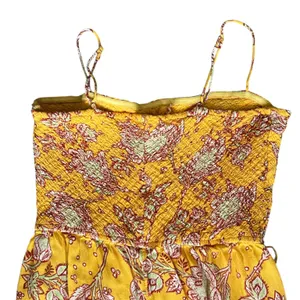 Free People Women’s Little of Your Love Marigold Yellow Floral Wide Leg Jumpsuit thumbnail 7