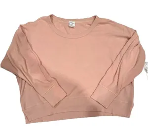 Aerie OFFLINE Pink Waffle Knit Long Sleeve Top thumbnail 1
