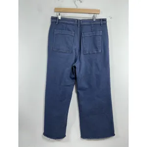 Woman’s Kensie Vtg Luxe The Kaya Wide Leg Capri Blue Jeans 14/32 Frayed Hem thumbnail 2