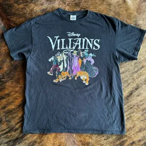 Disney Villains Black T-Shirt Size L Unisex thumbnail 1