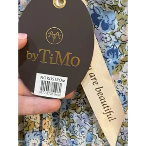 By Timo Poplin Mini Dress Blossoms‎ Size Medium Floral thumbnail 5
