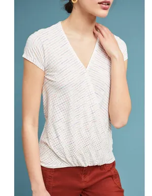 Anthropologie Maeve Leila Wrap Top Size M thumbnail 1