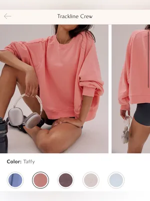 NWT Free People FP Movement Trackline Crew - Taffy Pink Coral - Large thumbnail 7