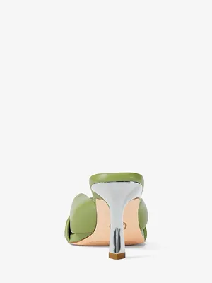 MICHAEL KORS Sandale Elena en cuir in Green Comes w/ Box thumbnail 3