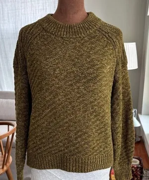 Target Universal Thread Chunky Knit Moss Green Pull Over Sweater Cotton Small thumbnail 1